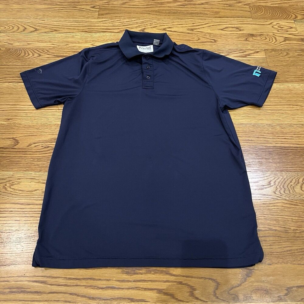 Kartel Polo Shirt‎ Mens Size Large Navy Blue Golf Lightweight Casual